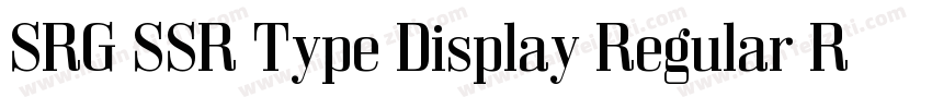 SRG SSR Type Display Regular Regula字体转换